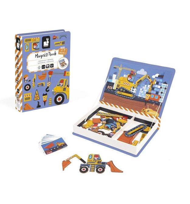 Janod Магнитная книга Строительство 70эл