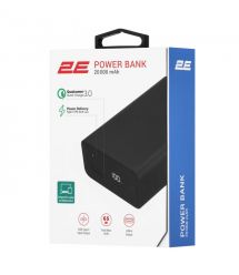 2E Портативное зарядное устройство Power Bank 20000мАч, 65Вт, PD, QC, черный