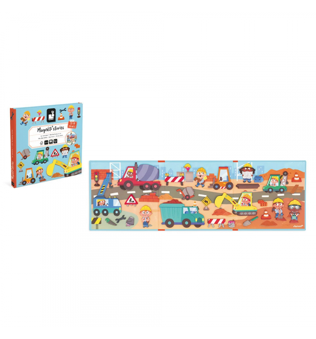 Janod Магнитные истории Строительная площадка 30эл