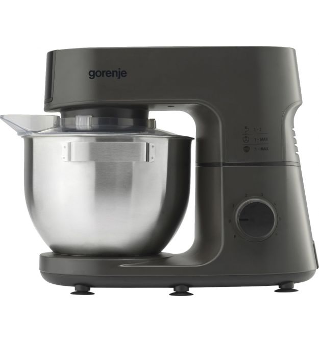 Gorenje Кухонная машина 1000Вт, чаша-металл, корпус-металл, насадок-7, серебристо-черный