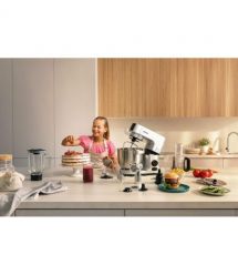 Gorenje Кухонная машина 1000Вт, чаша-металл, корпус-металл, насадок-7, серебристо-черный