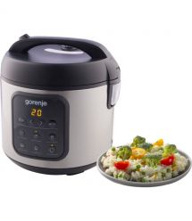 Gorenje Мультиварка, 476Вт, міні, чаша-2л, электронное управл., 5 програм, металл/пластик, черный