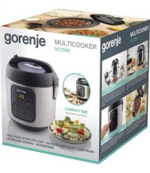 Gorenje Мультиварка, 476Вт, міні, чаша-2л, электронное управл., 5 програм, металл/пластик, черный