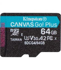 Kingston Карта памяти microSD 64GB C10 UHS-I U3 A2 V30 R200MB/s