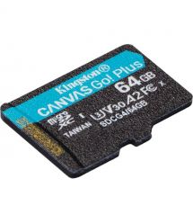 Kingston Карта памяти microSD 64GB C10 UHS-I U3 A2 V30 R200MB/s