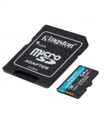 Kingston Карта памяти microSD 64GB C10 UHS-I U3 A2 V30 R200MB/s + SD