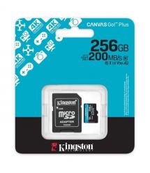 Kingston Карта памяти microSD 256GB C10 UHS-I U3 A2 V30 R200/W160MB/s + SD