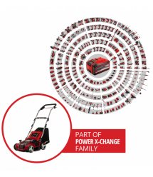 Einhell Аэратор-скарификатор аккумуляторный GE-SA 36/35 Li - Solo 36В 35см бесщеточные ножи 16шт 11.31кг (без АКБ и ЗУ)
