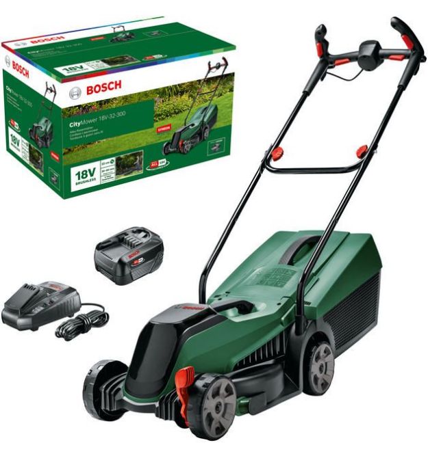 Bosch Газонокосилка аккумуляторная CityMower 18V-32-300 18В акб 1х4А·час 31л 30-60мм 9.4кг