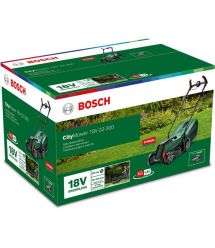 Bosch Газонокосилка аккумуляторная CityMower 18V-32-300 18В акб 1х4А·час 31л 30-60мм 9.4кг