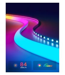 Govee Лента светодиодная умная H6641 Neon Rope Light for Wall Lining, 5м, RGBIC, WI-FI/Bluetooth, белый