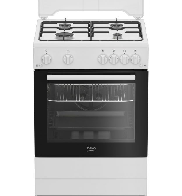 Beko Плита газовая,64л, 60x60см, таймер, белый