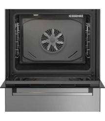 Beko Плита комби, 72л, 60x60см, дисплей, конвекция, чугун, черный