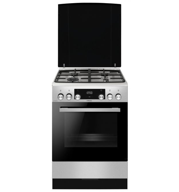 Hansa Плита комби, 77л, 60x60см, дисплей, конвекция, чугун, нерж