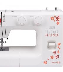 Janome Швейная машина SAKURA95, электромех., 60Вт, 15 шв.оп., петля полуавтомат, белый