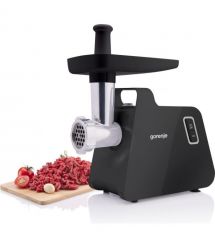 Gorenje Мясорубка, 1700Вт, 2.3кг/мин, 2 решетки, пластик/металл, черный