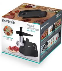 Gorenje Мясорубка, 1700Вт, 2.3кг/мин, 2 решетки, пластик/металл, черный
