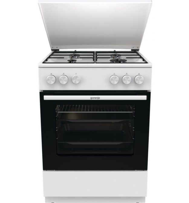 Gorenje Плита газовая, 72л, 60x60см, эмалированные, с крышкой, белый