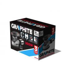 Graphite Шлифмашина эксцентриковая 300Вт 125мм 7000-13000об/мин орбита 1мм 1.21кг