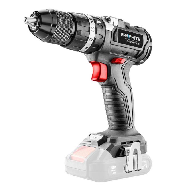 Graphite Шуруповерт-дрель аккумуляторная Energy+ 18В безщеточная 58Нм 3 скорости 0-500·0-1700об·мин 1.21кг без АКБ и ЗП