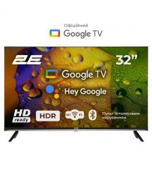 2E Телевизор 32" LED HD 60Hz Smart Google TV Black