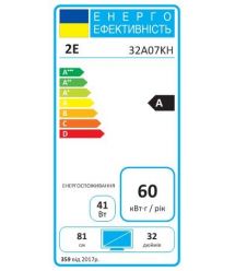 2E Телевизор 32" LED HD 60Hz Smart Google TV Black