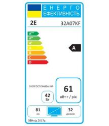 2E Телевизор 32" LED FHD 60Hz Smart Google TV Black