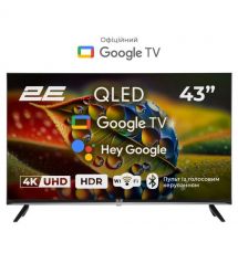 2E Телевизор 43" QLED 4K 60Hz Smart Google TV Black