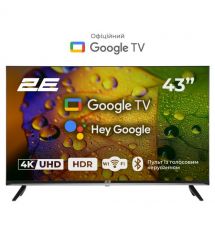 2E Телевизор 43" LED 4K 60Hz Smart Google TV Black