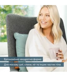 Beurer Масажная подушка для плечей, шеи, спины, ног, литий-ионный аккум., сменный чехол, серый