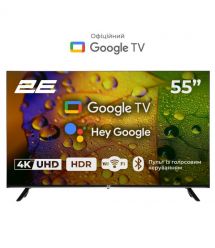 2E Телевизор 55" LED 4K 60Hz Smart Google TV Black