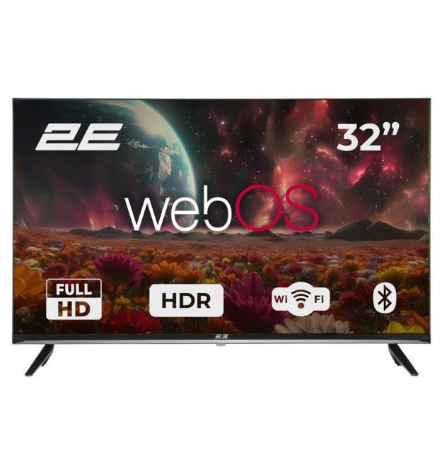 2E Телевизор 32" LED FHD 60Hz Smart WebOS Black