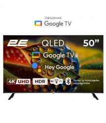 2E Телевизор 50" QLED 4K 60Hz Smart Google TV Black