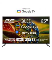2E Телевизор 65" QLED 4K 60Hz Smart Google TV Black