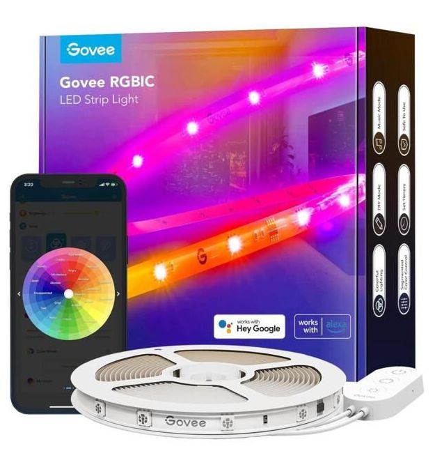 Govee Лента светодиодная умная H612A Strip Light S With Protective Coating, 5м, RGBICW, WI-FI/Bluetooth, білий