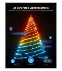 Govee Герлянда Smart LED H80C4 Christmas String Lights 2, RGBWIC, 20м, кабель прозорий
