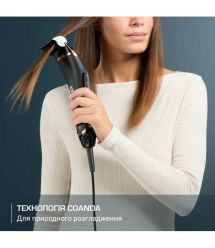 Rowenta Фен Ultimate Experience Air Motion, 1300Вт, режимов-3, иониз-я, хол. обдув, черный