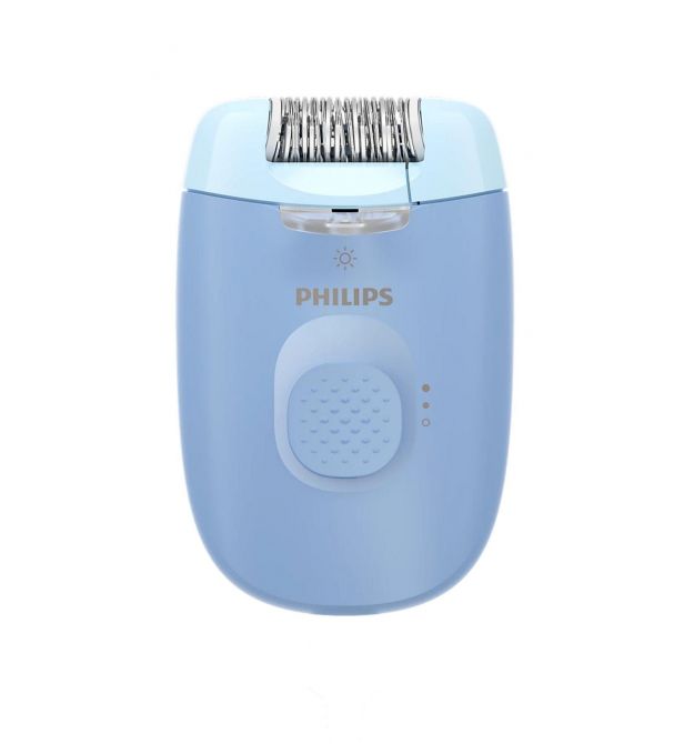Philips Эпилятор Series 2000 дисковый, от сети, сух., с подсветкой, насадок-2, голубой