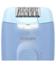 Philips Эпилятор Series 2000 дисковый, от сети, сух., с подсветкой, насадок-2, голубой