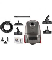 Gorenje Пылесос мешковый, 700Вт, мешок-3л, HEPA, щетка Xpand Zone, turbo brush, телескоп, черный графит