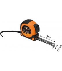 Neo Tools Рулетка Super Black, 5мx19мм, с фиксатором сматывания, магнит