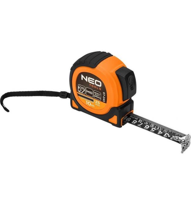 Neo Tools Рулетка Super Black, 10мx25мм, с фиксатором сматывания, магнит