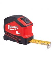 Milwaukee Рулетка Tape Measure Autolock, 8мх25мм, с фиксатором сматывания, АБС-пластик