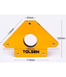 Tolsen Угольник сварочный магнитный, угол 45/75/135°, 34кг