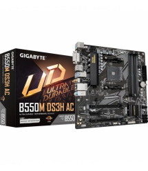 Gigabyte Материнская плата B550M DS3H AC sAM4 B550 4xDDR4 M.2 HDMI D-Sub mATX