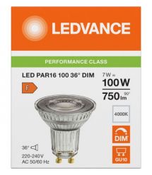 LEDVANCE Лампа GU10 7Вт 4000K 700Лм MR16 димується