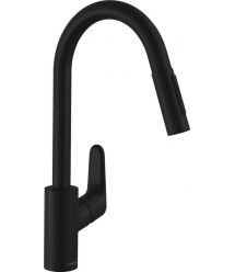 Hansgrohe Набор для кухни, гранитная мойка S520-F480 + смес. Focus M41, дозатор A41, черный графит-черный матовый