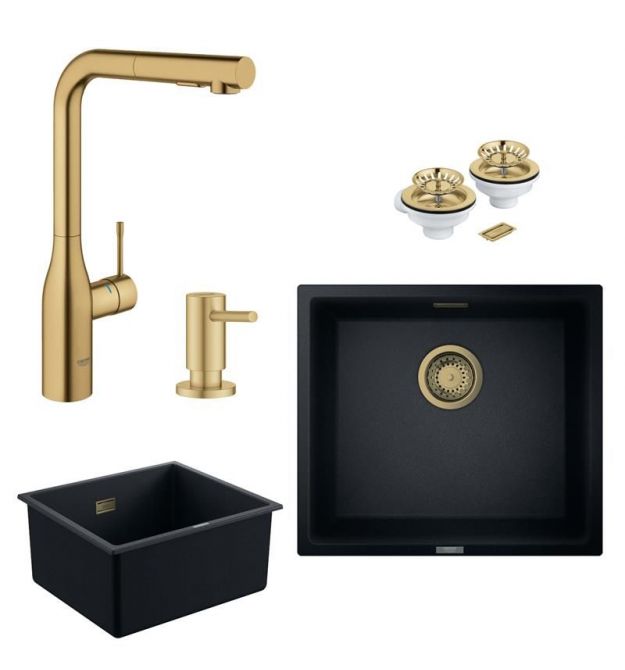 Grohe Набор для кухни K700U гранитная мойка 31653AP0 + смес. 30270GN0 + дозатор 40535GN0 +
