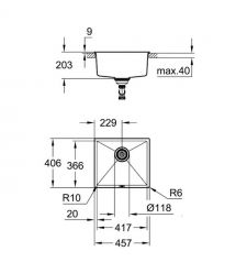 Grohe Набор для кухни K700U гранитная мойка 31653AP0 + смес. 30270GN0 + дозатор 40535GN0 +