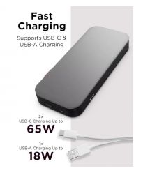Lenovo Портативное зарядное устройство Power Bank 20000 mAh, Go USB-C Laptop, Thunder Black